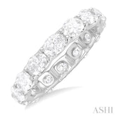 2 Ctw East-West Set Oval Cut Diamond Eternity Wedding Band in 14K White Gold